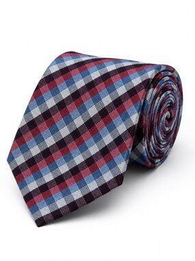 Laurant Bennet Gingham Pink Mens Tie Quiet Luxury Handmade Old Money Formal